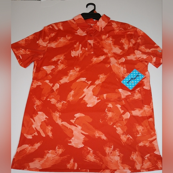 Birdie Bound Men’s Polo Shirt Size M - Red Orange Color - Picture 2 of 9